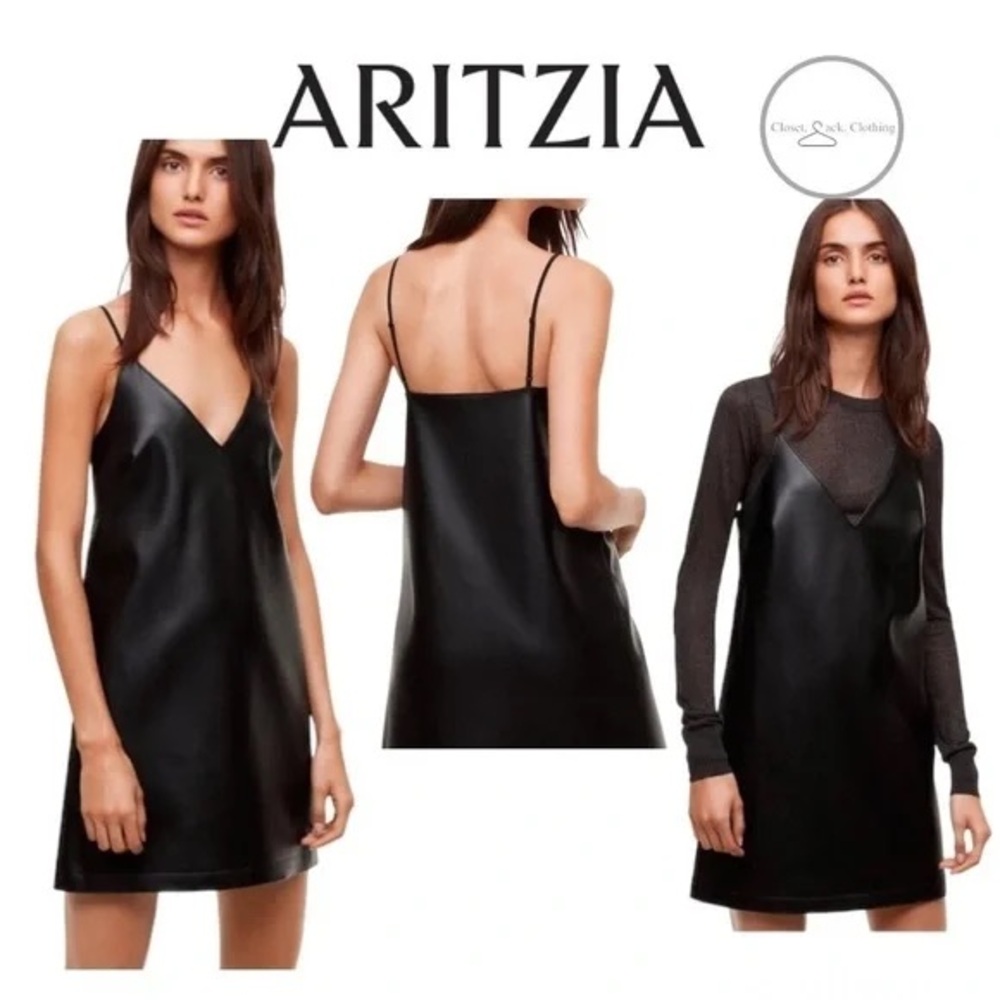 Aritzia Talula Vegan Leather Mini Dress